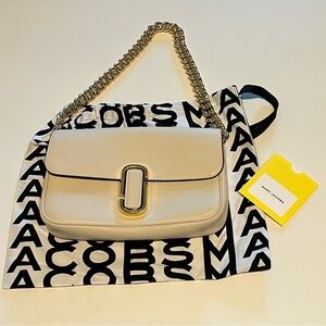 Marc Jacobs Ivory Calfskin J Marc handbag w/ Dustbag, Care Card, Shoulder Strap